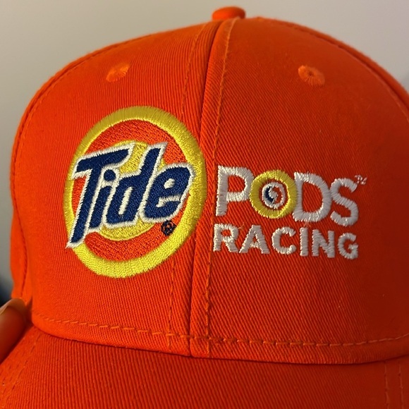 Nascar Otto Tide Pods Racing #20 Cap America Orange Adjustable Hat Cap Embroider - Picture 10 of 12